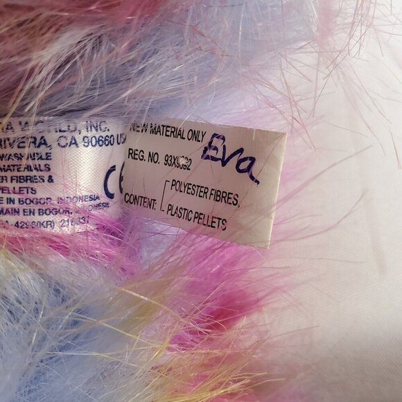 Aurora World 10" Neptune Narwhal Purple Blue Yellow Long Fur Plush 2018 - Picture 9 of 11